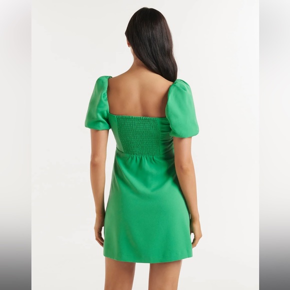 NWT Forever New | Green Kamilla A-Line Gathered Mini - Picture 5 of 12
